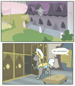 egophiliac: style test part…3? 4? I forget! anyway, here’s a short prologue for the guard pony comic, which I’m officially dubbing “Celestia’s Faithfuls” (tagged accordingly, feel free to block/savior it if you’re not interested). still