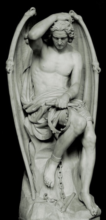 caffeinatedmusing:1. L’ange du mal by Joseph Geefs2. Le genie du mal by Guillaume GeefsHere&rs