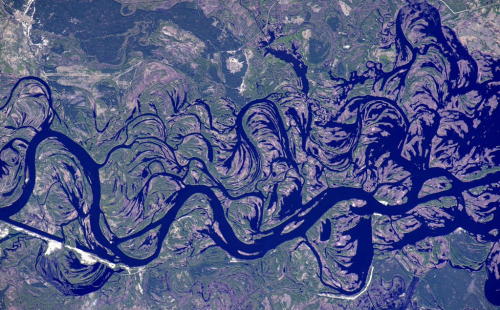 space-pics:Ukraine’s Pripyat River is Like a Work of Art From Space