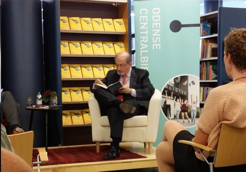 Sir Salman Rushdie in Odense, Denmark on the 17th August 2014