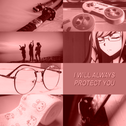 ✦ aesthetic for peko pekoyama who wants to protect her friends, with hints of chiaki and mikanskfjsl