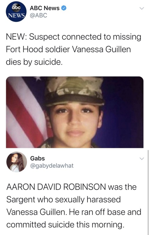 krxs100: Soldier Vanessa Guillen Disappeared From Fort Hood Army Base in April. Here’s What You Need To Know About the Case   Vanessa Guillen, a 20-year-old U.S. soldier, last seen on April 22 in a parking lot on the Fort Hood Army Base in central Texas.