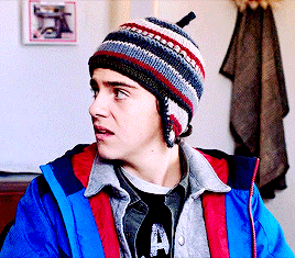 Gif 7: Freddy reacts to something Billy said. He looks away from his foster brother, exasperated and disappointed. 
