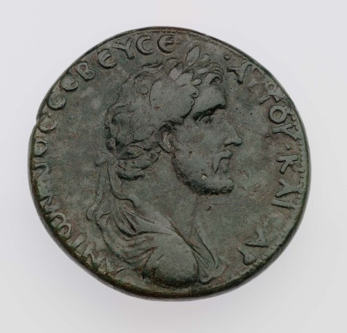 electronicgallery:Ancient Roman coins1. cistophorus with bust of Hadrian, Roman provincial, Asia, My
