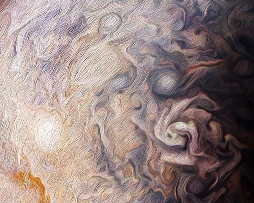 Citizen scientist Rick Lundh created this abstract Jovian artwork using data from the JunoCam imager