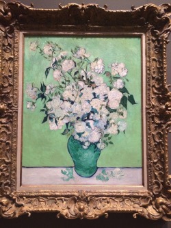 mostlytired:Vincent Van GoghA Vase of Roses (1890)