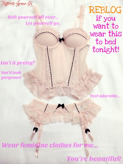 deepdonkeytoaddreamer: kareninpanties: I want to be able to wear a pretty outfit like this every nig
