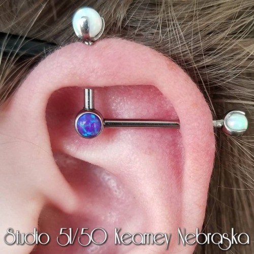 mathieudeckerbodypiercing: This 6month old industrial recently had a violent run-in with a roller co