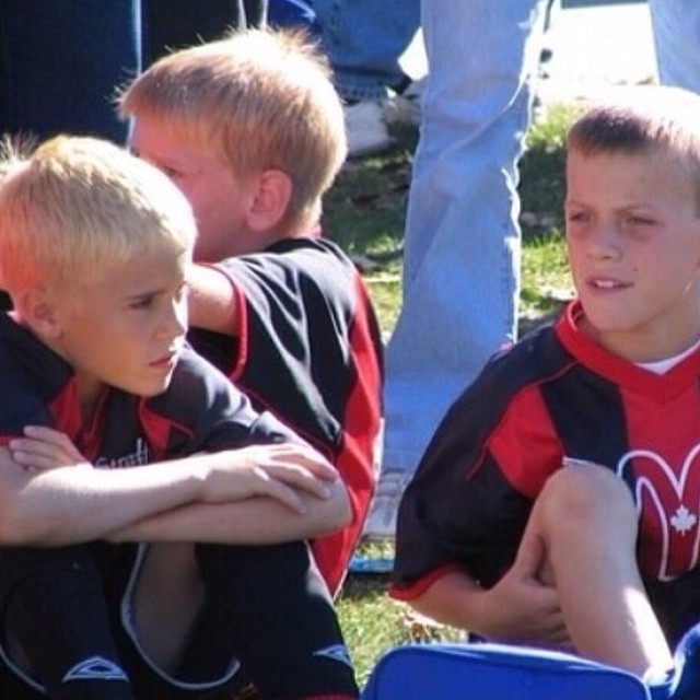 justinbieber:  Throwback with me and @ryanbutler lol I thought I was eminem died