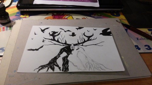 Here, Have Some Of My Art. Its Form February, Black Ink. I Thought Id Make This One Quickly But Of Course