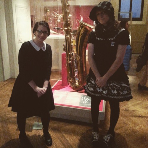 Hanging out with the #giantsax at the @metmuseum