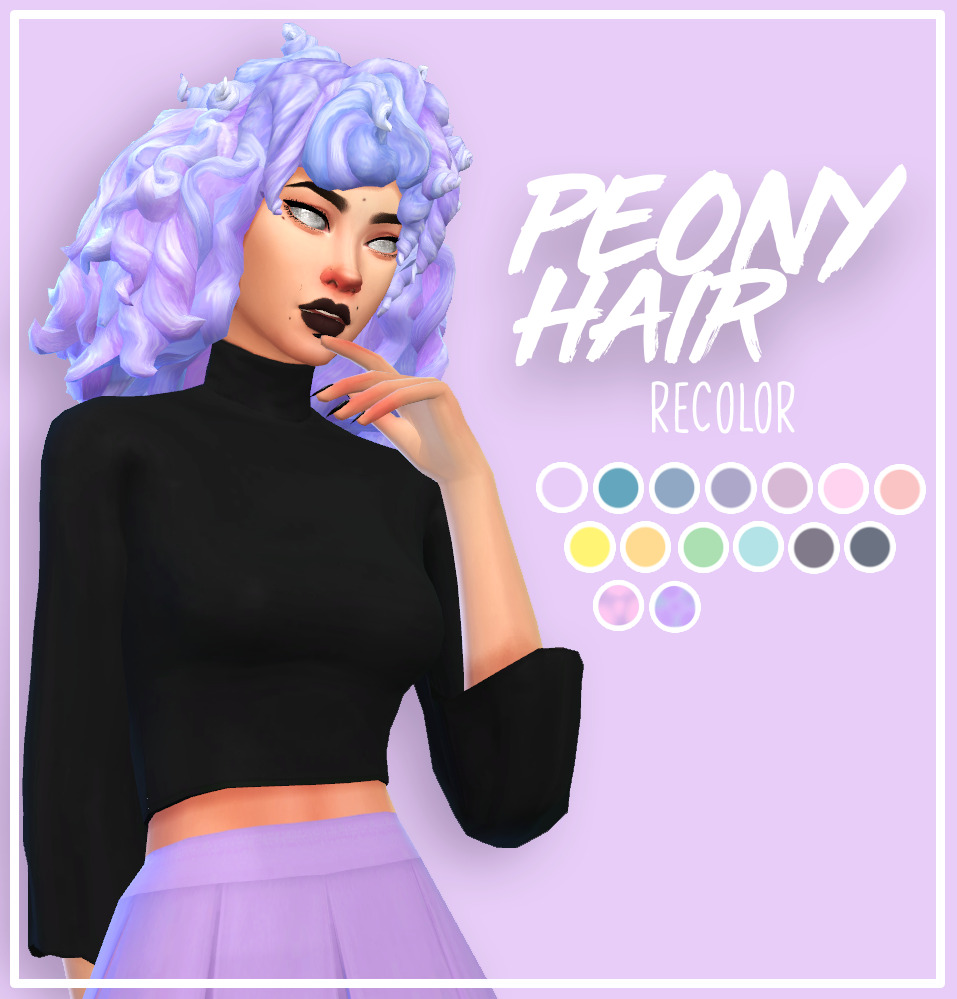 Love 4 Cc Finds Conkenwvy Peony Hair Recolor Hey There