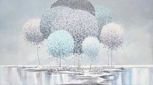 Vu Dung (b.1982) - Winter Day 4. Oil on canvas.