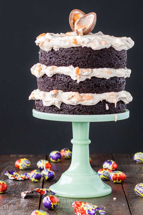sweetoothgirl:  Cadbury Creme Egg Cake