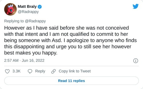 Matt Braly clarifying the whole situation with Marcy Wu’s character, Amphibia staff intentions with 