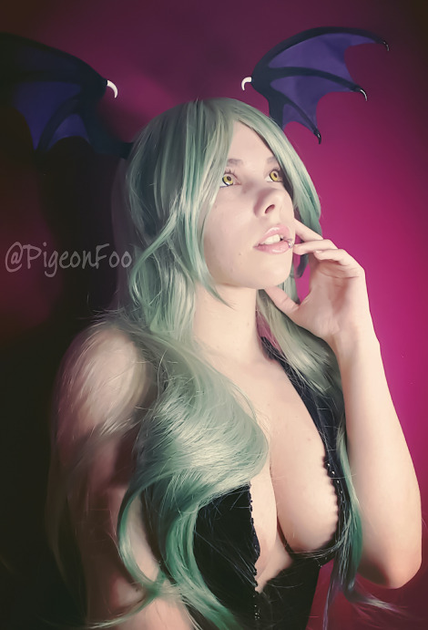 Porn   Morrigan Aensland cosplay test! Self shot photos