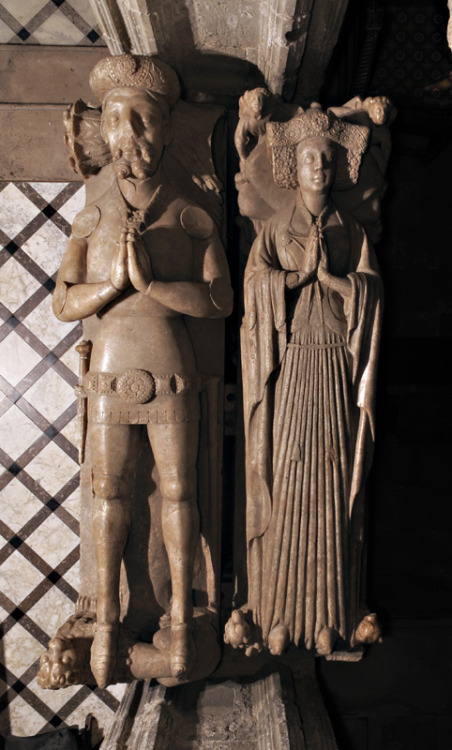 Sir Robert Waterton (d. 1425) and his wife Cecily Fleming (d. 1424)