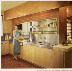 theniftyfifties:  1958 kitchen design. 