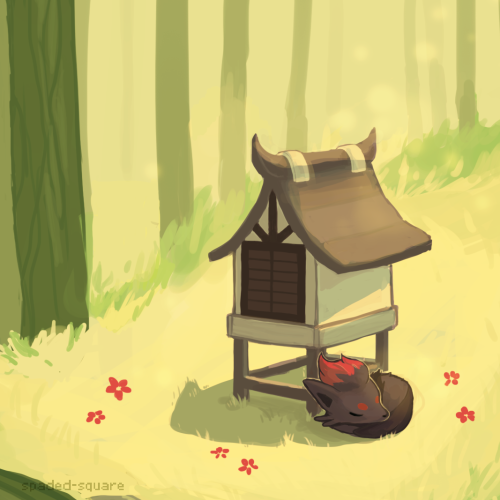 spaded-square: “Waiting for Celebi” I love forest scenes : D