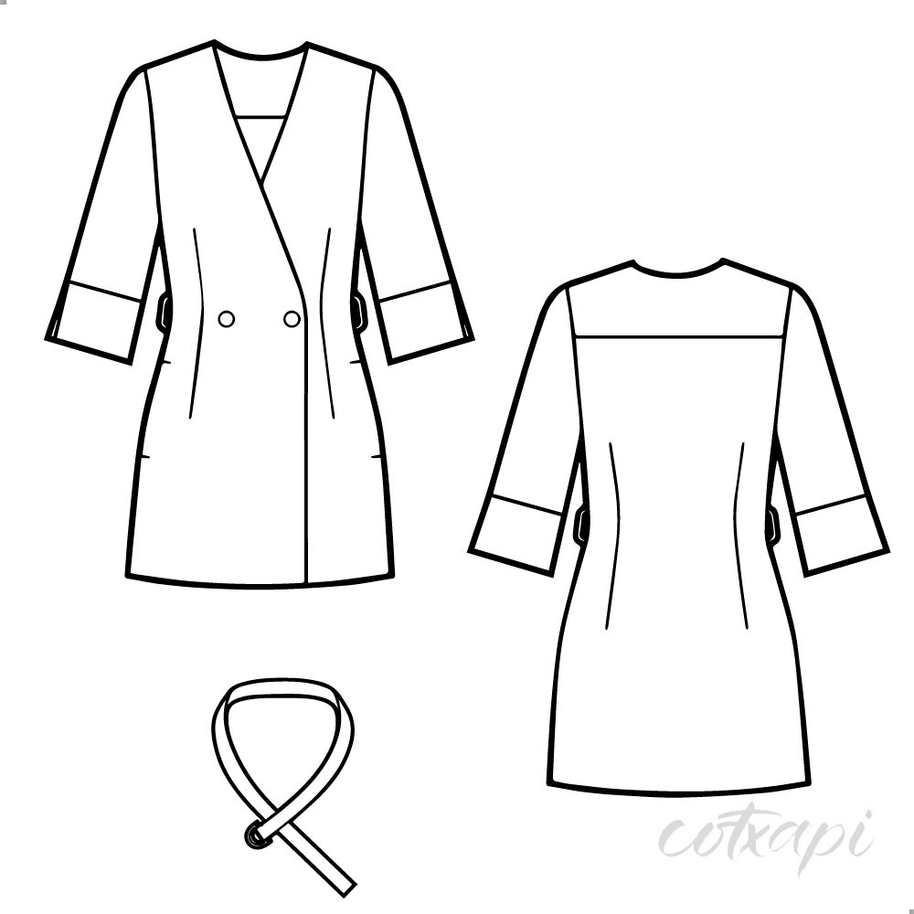 Male doctor apron, female doctor apron in vector art