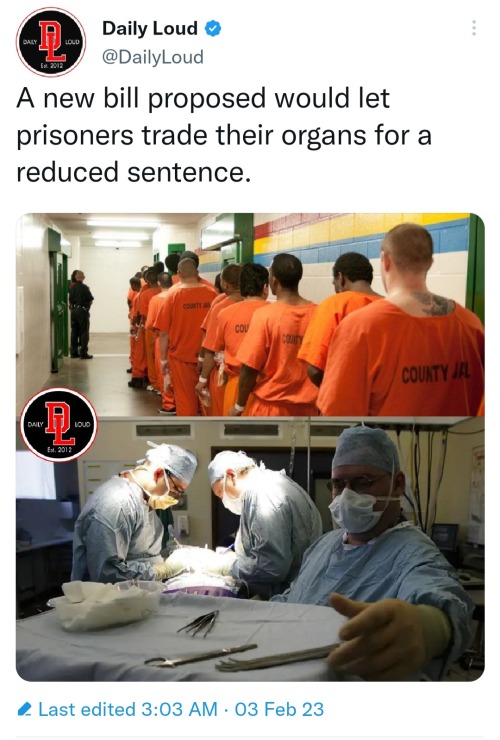 injuries-in-dust:sewickedthread:lordandgodoftheobvious:an-undercover-bi:sevdolo:“Civilization”Organs in exchange for freedom? Bill raises ethical concernsKind of like those stories Fulon Gong made up about China, except real.On the pro side