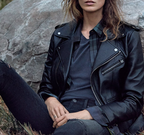 AG JEANSThe Reese Moto Jacket - Black Leather $998.00