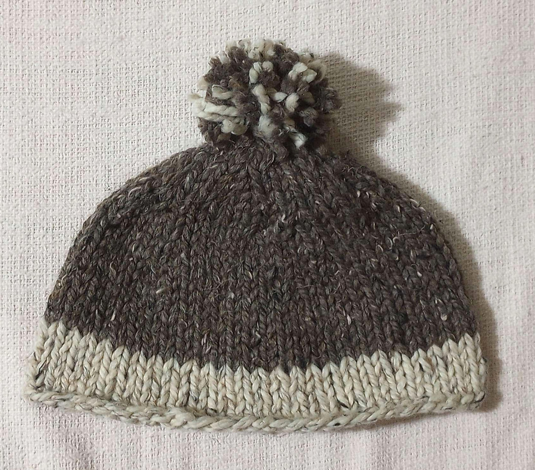 brown knit hat