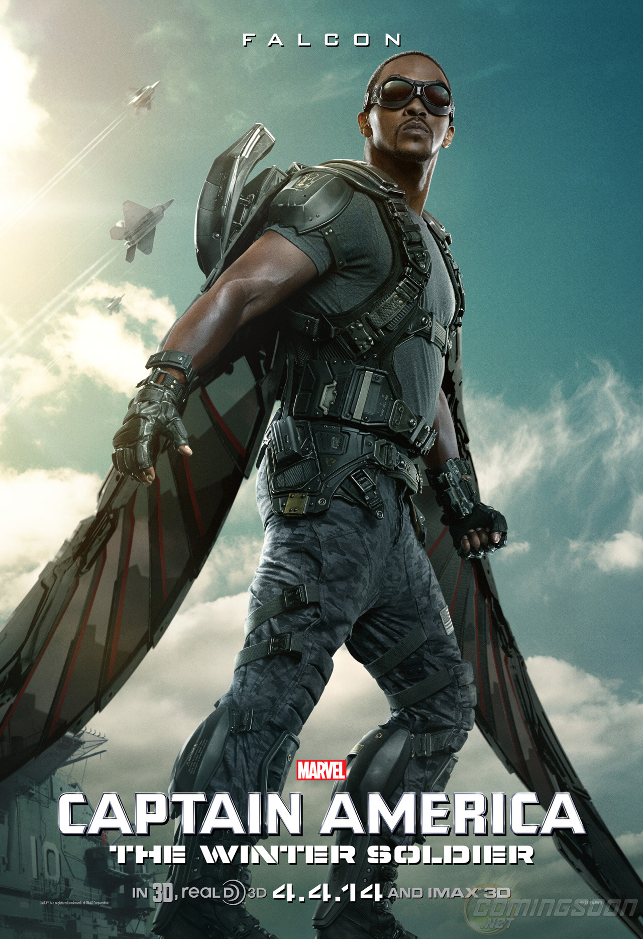 comicsatthemovies:  Falcon Character Poster for Captain America: The Winter Soldier