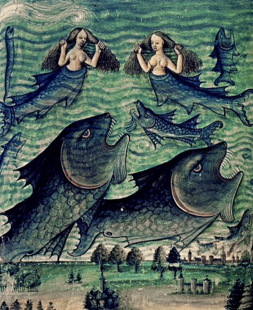 enchantedbook: Mermaids- French c. 1450-70