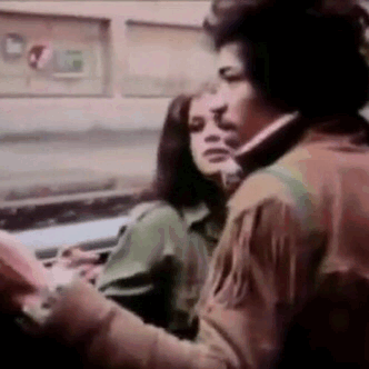 childofvenusandmars:Jimi Hendrix and Uschi Obermaier (1969)