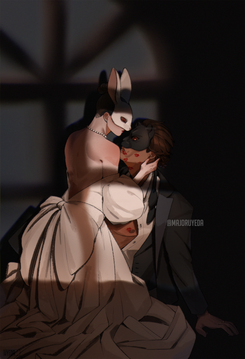 Collab Art Theme: Masquerade Ball "Your Mask Doesn't Fool Me.You Know Where To Go.Behind The Curtains.Away