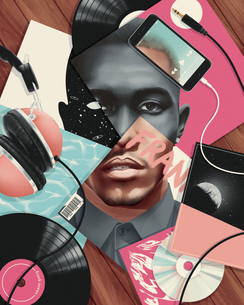 I had the pleasure of illustrating heart-throb Frank Ocean for The Village Voice in response to the 