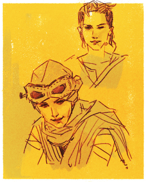 spicyroll: Rey &amp; BB-8 sketches!