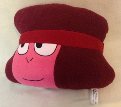 miharuthekunoichi:  After seeing Hit the Diamond I just couldn’t resist making a Ruby pillow!  Her head shape works perfectly as a pillow and I just love how her headband turned out!  I’m tempted to keep her but I know she’ll make another Ruby