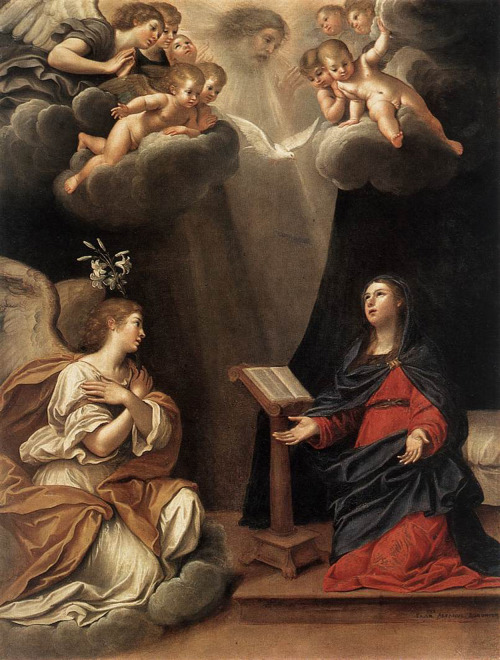 The Annunciation. Francesco Albani (Italian, 1578-1660). Oil on copper. The Hermitage