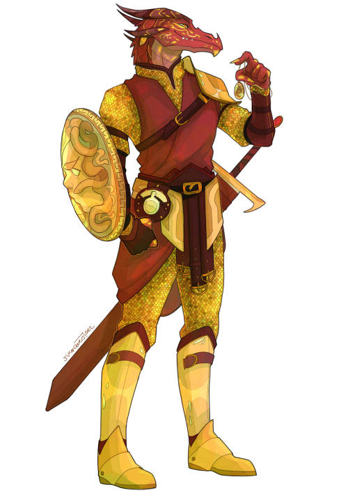 A red and gold paladin commission for the soul @andtheladyknight