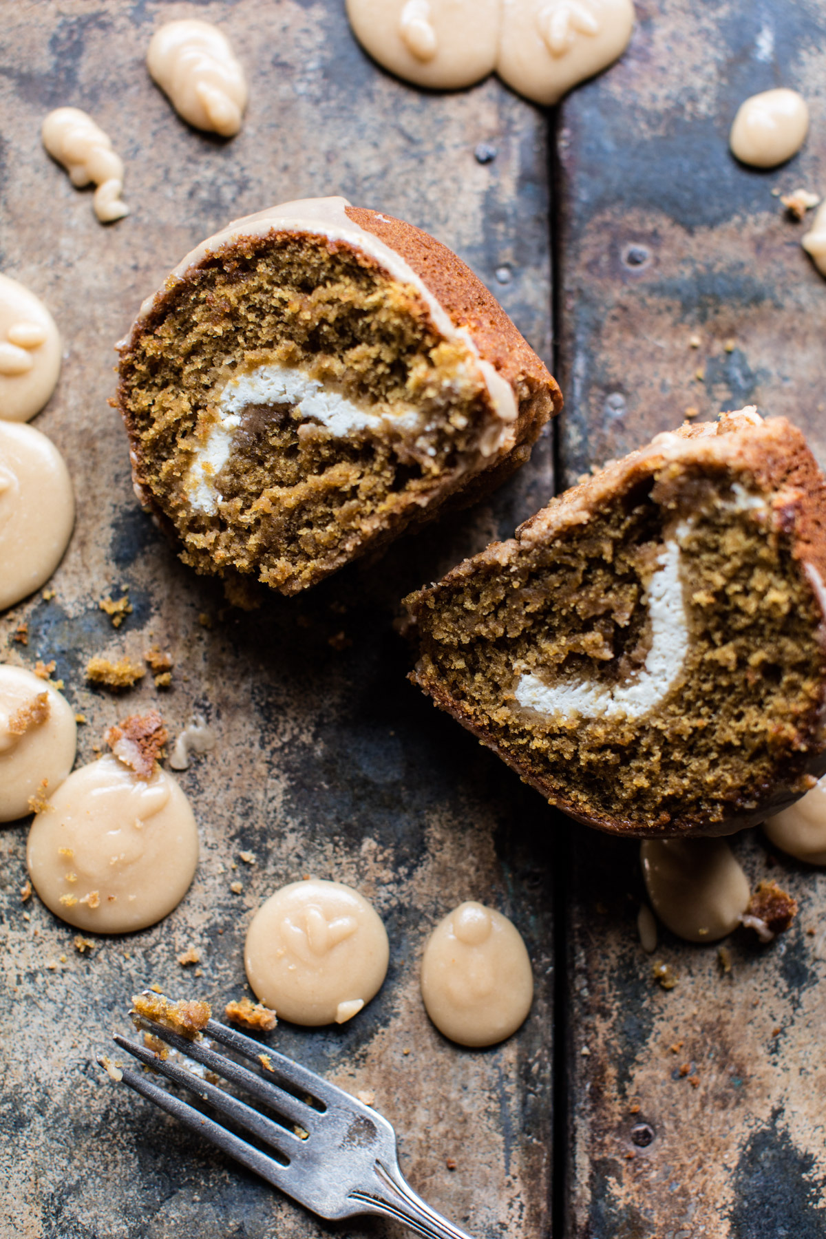 sweetoothgirl:Cream Cheese Swirled Brown Sugar Pumpkin Coffee Cake
