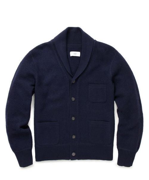 Moonrise Kingdom Alert
Jack Spade Navy Triple Patch Pocket Shawl Cardigan
This with gold buttons…