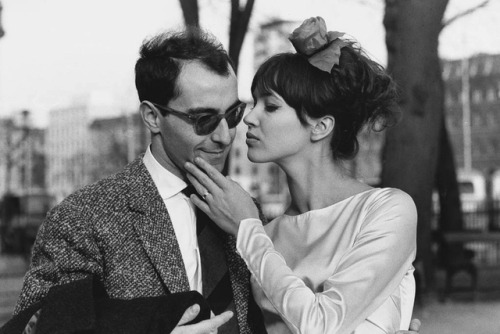 mariascrapbook: Jean-Luc Godard and Anna Karina on their wedding day. (1961)