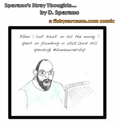 Sparano’s Stray Thoughts 2/13 - I should have been a plumber. Please like my comic here and ch