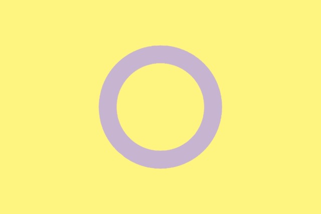 An image of a blank colour picked intersex pride flag.