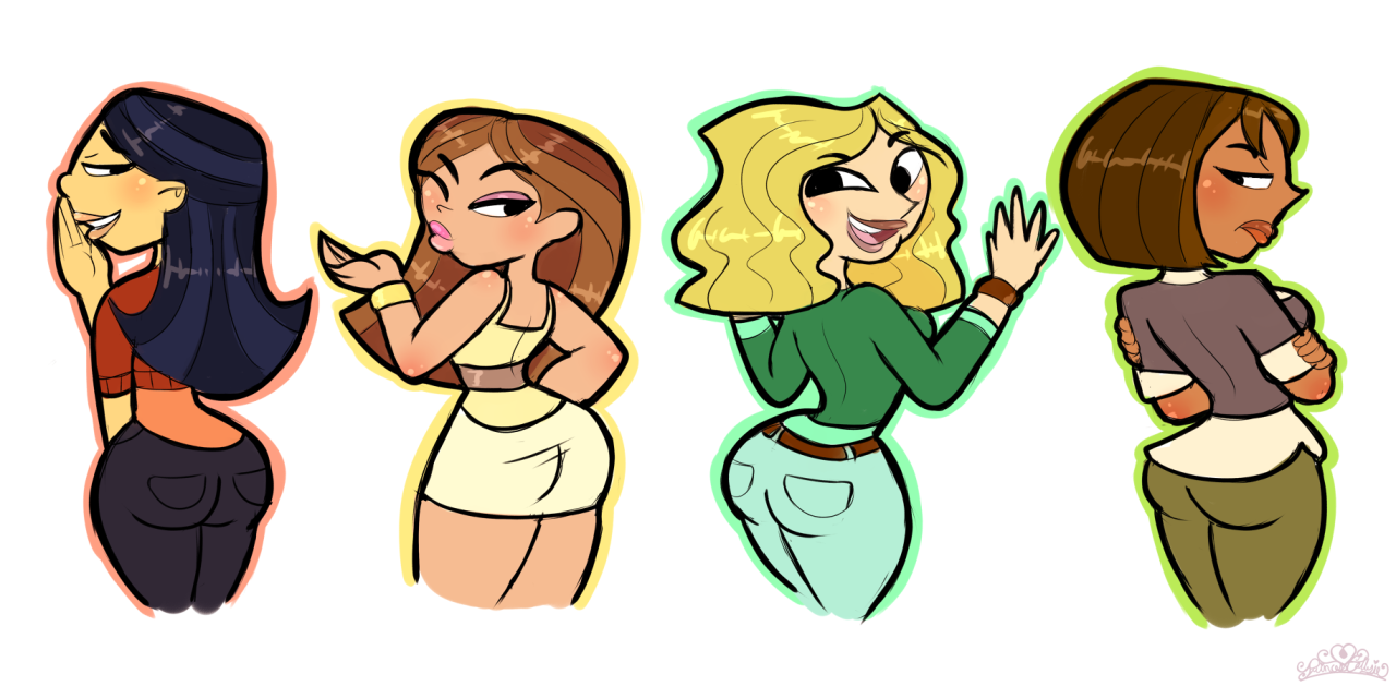 princesscallyie:    Commission of Emma, Taylor, Carrie, and Courtney from Total