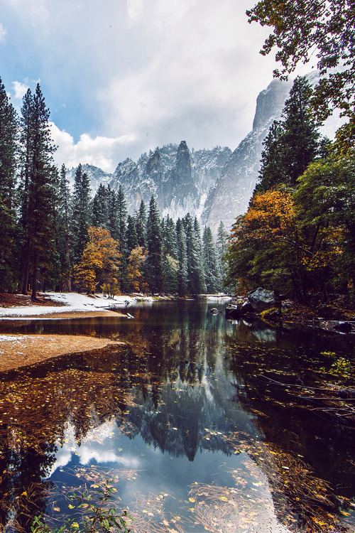 billionaired: First Snow on the Merced River [Photographer: Chris Cabot]