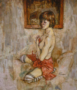 art-mirrors-art:  Jeff Faerber - Woman with Red Skirt (2012) 