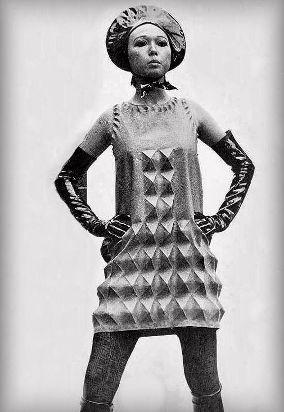 Dress made of Cardine designed by Pierre Cardin, Paris 1968.