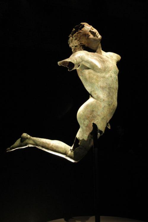 sassy-tekne:Satiro danzante di Mazara del ValloIV sec. a.C, bronzo fuso a cera persa, Grecia, Museo 