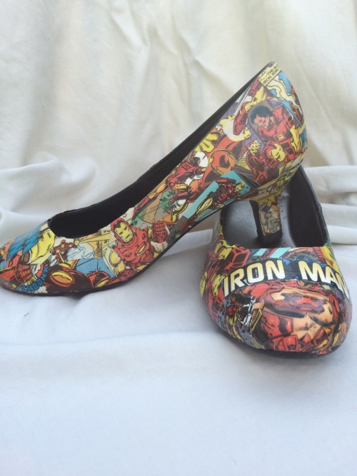 SIZE 8 IRON MAN KITTEN HEELSON SALE NOWThey’re not repulsor boots, but I have a feeling Iron Man him
