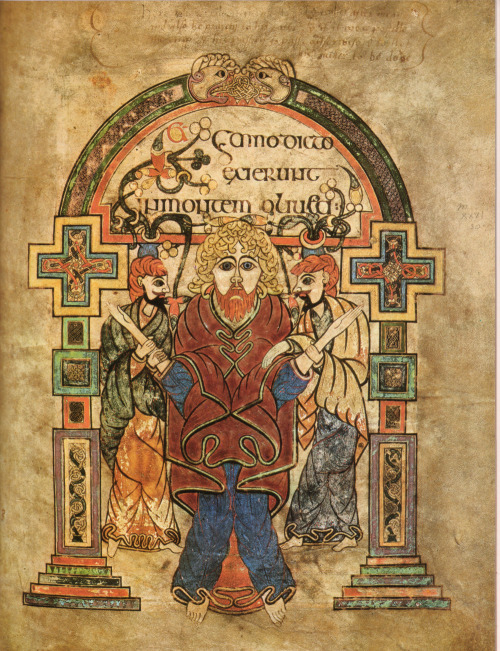 Arrest of Christ.  Book of Kells, folio 114r.  Ca. 800 CE.