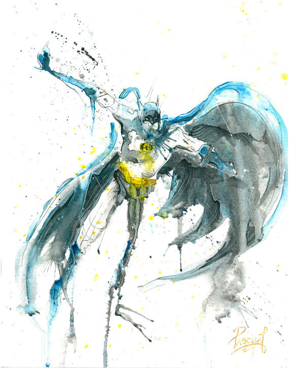 league-of-extraordinarycomics: Superhero Watercolor Paintings Created by Pascual