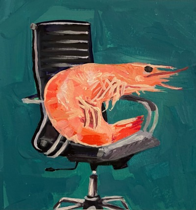 restacks:“posture,” gouache on paper, 2022